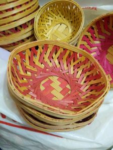 Pure Bamboo  Multicolor Basket