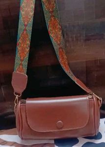 Brown Barrel Handbag