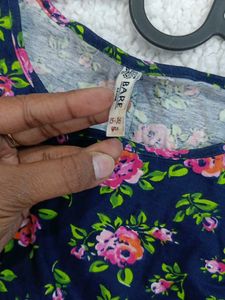 BARE DENIM Floral Print Top