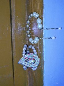 Vintage Pearl and Rhinestone Ornament