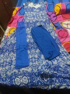 Blue Patterned Maxi Dress