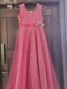 Elegant Pink Girls' Party Dress