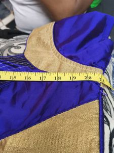 Elegant Purple &amp; Gold Embroidered Dress
