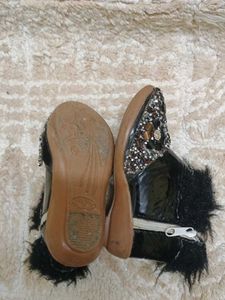 Embellished Fur Boots
