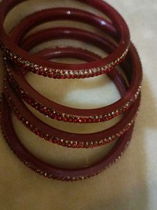 Maroon Bangles Size 2.8