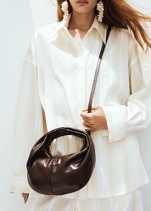 Dark Brown Leather Crossbody Bag