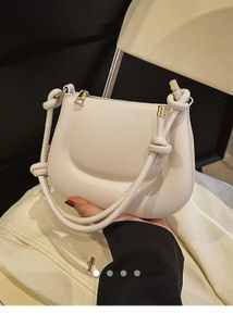Savana Cream Knotted Handle Shoulder Bag
