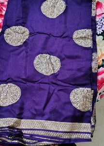 Purple Banarasi Silk Saree