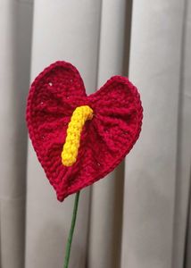 Crochet Antherium Flower Stick