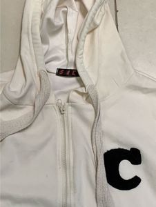 White S&amp;C branded with &#39;C&#39; Patch hoodie