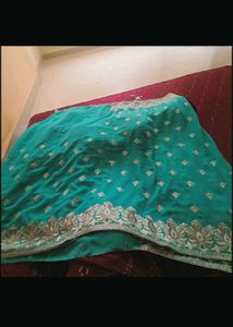 Georgette Embroidery Saree With Stitch Blouse