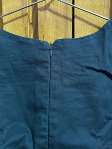 Navy Structured Style Crop Top