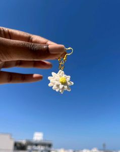 Handmade Floral Clay Earrings Elegant &amp; Lightweigh