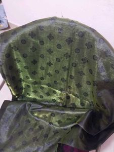Green &amp; Pink Patterned Sari