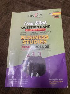 Class 12 One Shot Qbank Business Studies Educart