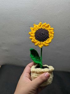 Crochet Sunflower in Pot