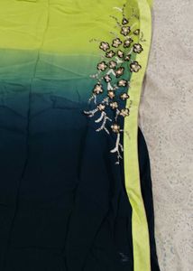 Ombre Embroidered Sari