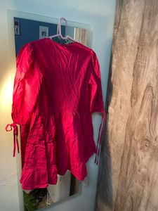 Zara Pink Tiered Mini Dress