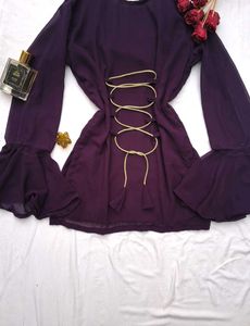 Desi Y2k Corset Georgette Kurti💜