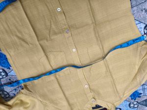 Louis Philippe Yellow Full Sleeves Shirt In Xl