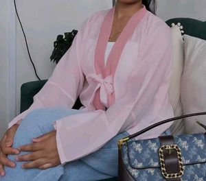 Pink Tie-Front Top