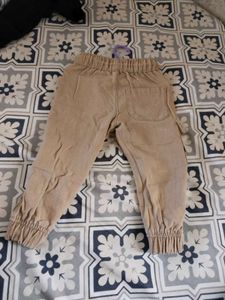 Boys Beige Cargo Pants