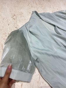 satin cowl neck top