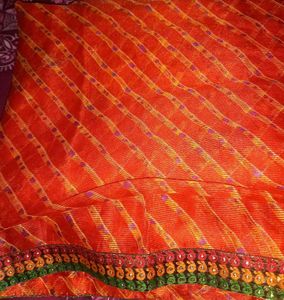 Orange Colour Bandhani Saree