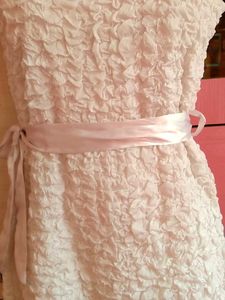 👸White Textured Party Dress