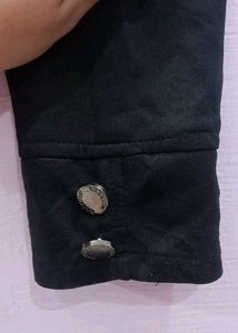 Korean Style Black Sexy Coat