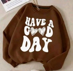 Cute Brown Graphic Sweatshirt