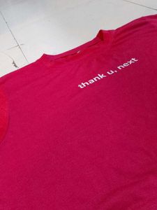 Pink &#34;thank u, next&#34; Cropped Tee