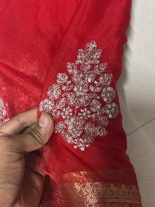 Elegant Red Saree
