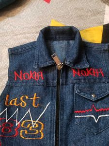 Denim Vest with Patches