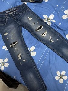 Armani Jeans Distressed Denim