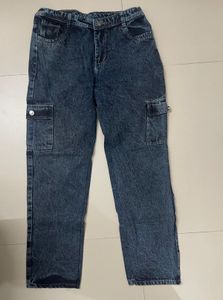 Denim Cargo Jeans