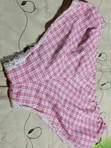 Cute Pink Plaid Briefs