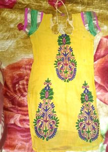 Yellow Embroidered Top