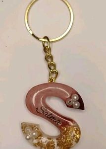 Personalized Resin Initial Keychain