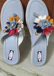Floral Embellished  Sandals New