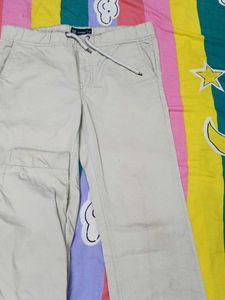 Beige Casual Pants