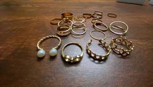 Jewels Galaxy GOLD PLATED STAKABLE FINGER RINGS