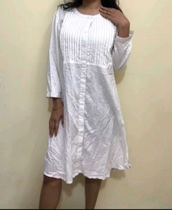 New Fresh White Shirt Dress