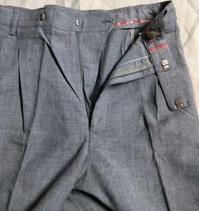 Grey Pleated Pants
