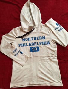 Teamspirit White Hooded Jumper