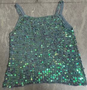 crochet y2k sequin top beach