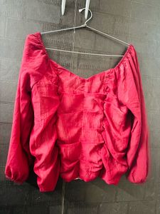 Red Ruched Top