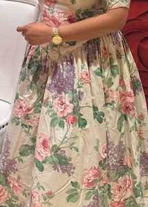 Floral Puff Sleeve Midi Dress