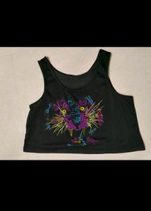 Tiger Print Crop Tee