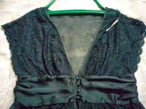 Lacey Upper N Downside Chiffon Shrug Type Dress